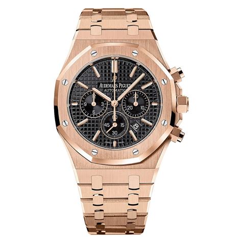 18k rose gold audemars piguet royal oak chronograph|original royal oak watch.